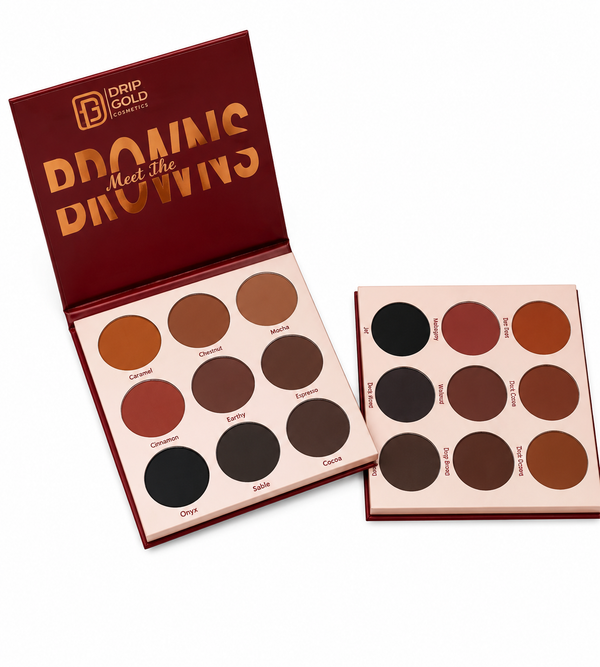 Drip Gold Cosmetics Meet the Browns 9-Color Eyeshadow Palette